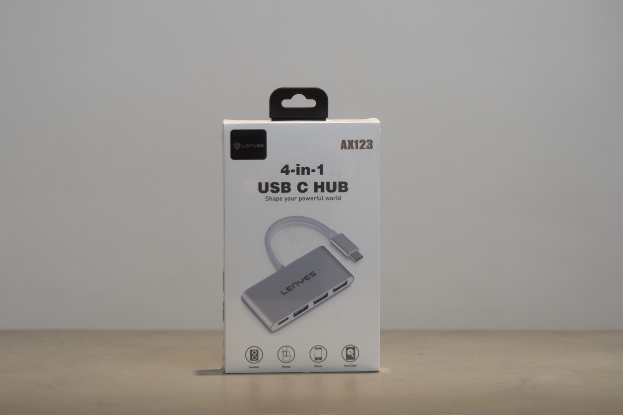 Adaptador Hub Lenyes 4-in-1 USB C AX123 (1/1)
