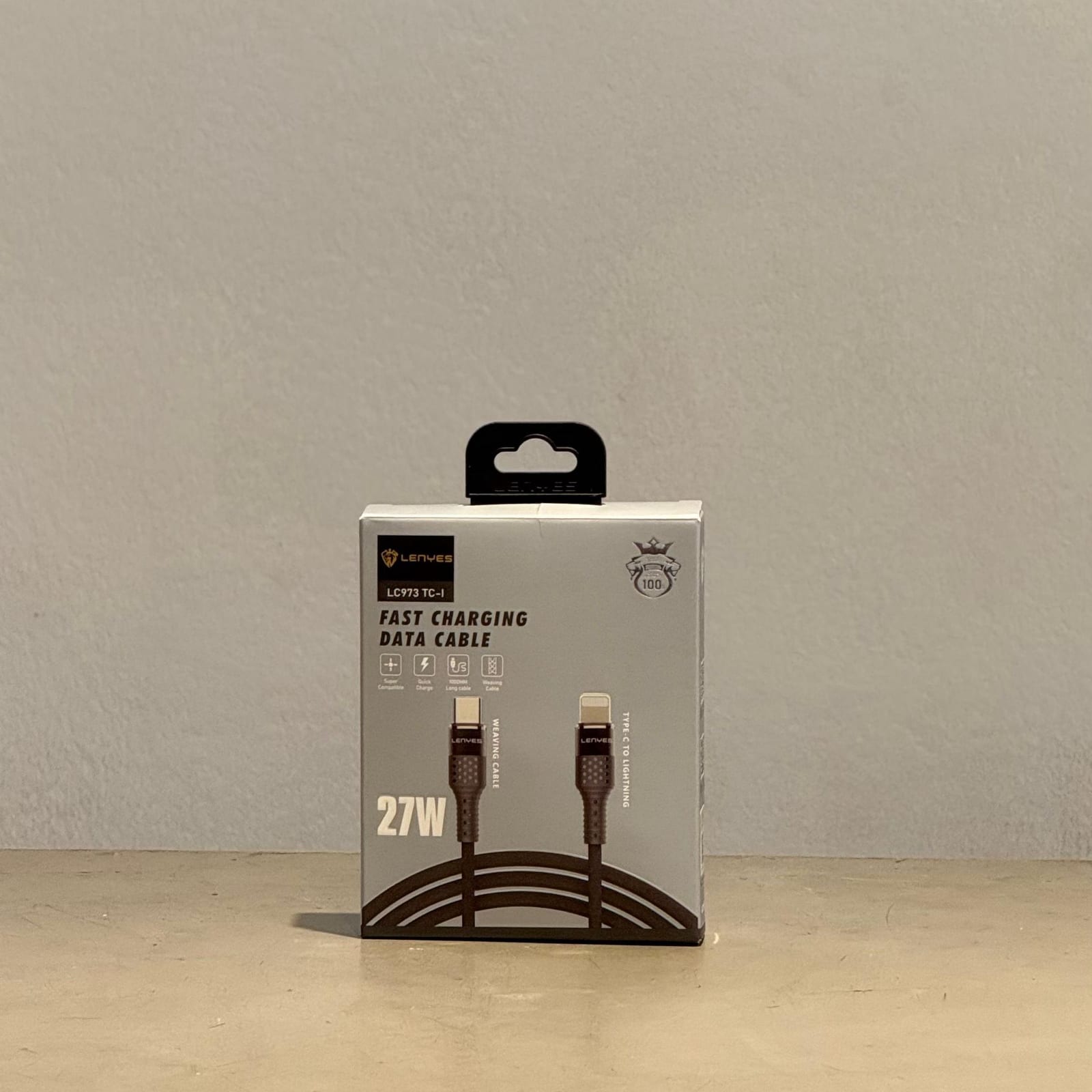 Cable Lenyes C a Lightning 27w 1mt LC973 TC-L (1/1)